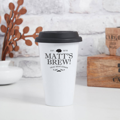 personalised Gentleman's Brew Travel Mug