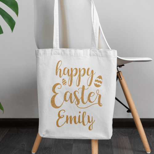 personalised easter tote bag