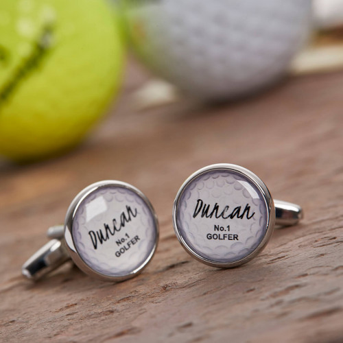 personalised no1 golfer cufflinks