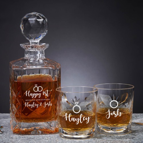 personalised 3 piece whisky set
