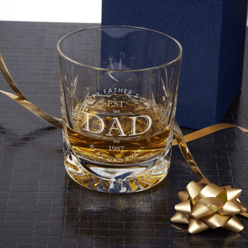 Happy Father's Day Crystal Whisky Tumbler