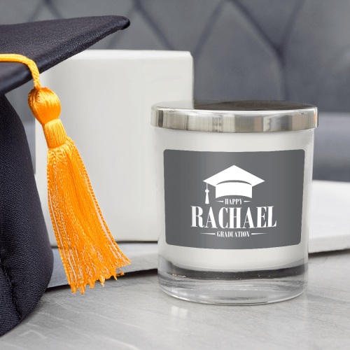 Happy Graduation Cap Sandalwood Candle 
