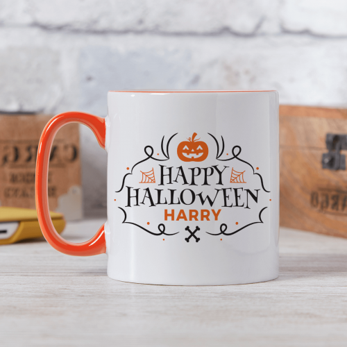 Happy Halloween Orange Mug 