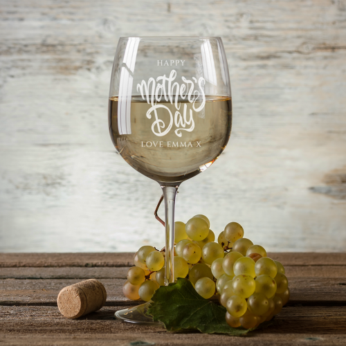 Happy Mothers Day Simple 480ml Allegro Wine Glass