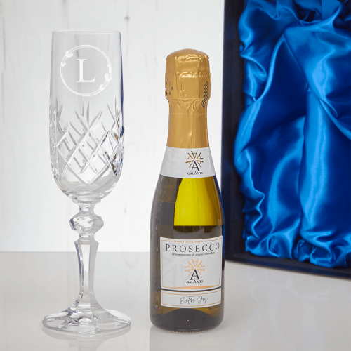 Heart Border Monogram Champagne & Prosecco Miniature Gift Set