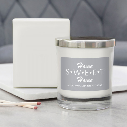 personalised Home Sweet Home Candle