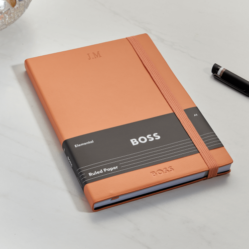 Hugo Boss Elemental Orange Lined Notebook 