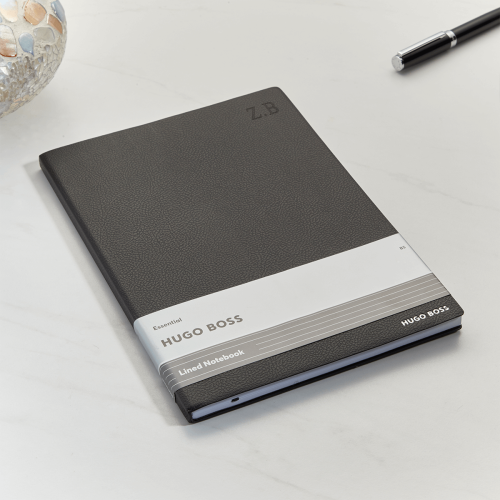 Hugo Boss Essential B5 Size 'Black' Lined Notebook