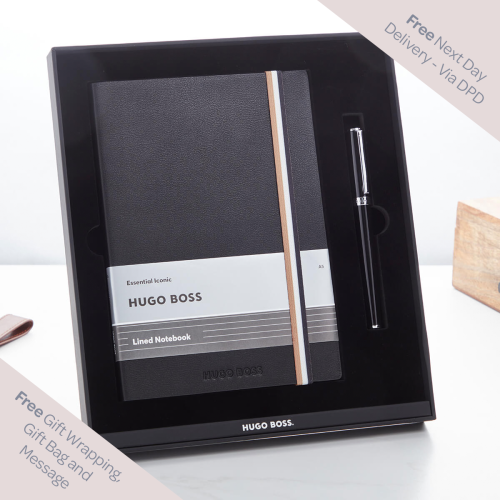 Hugo Boss Set (Fountain Pen & Black A5 Note Pad)