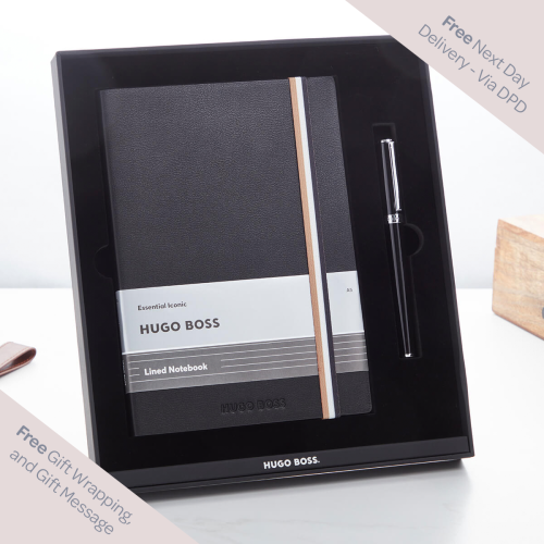 Hugo Boss Set (Fountain Pen & Black A5 Note Pad)