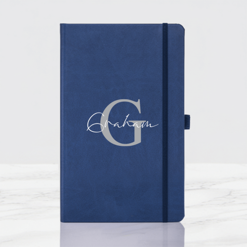 Initial Name China Blue Castelli Notebook