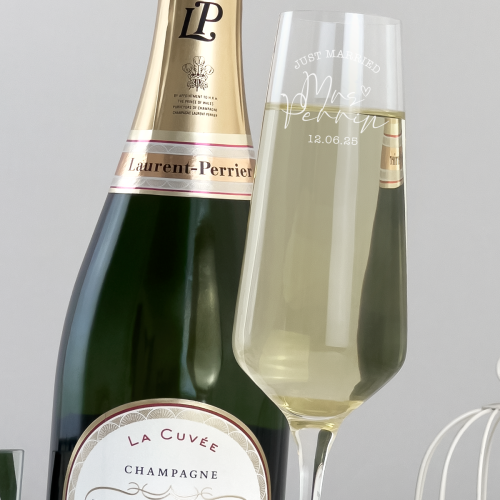 Just Married 180ml Infinity Champagne Flute 
