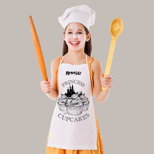 Personalised Cupcakes White Apron