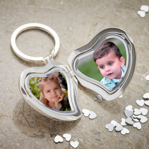 Personalised Heart Photo Keyring