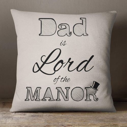 Personalised Lord of the Manor 18x18" Cotton Cushion