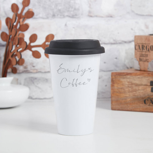 personalised Elegant Name Travel Mug