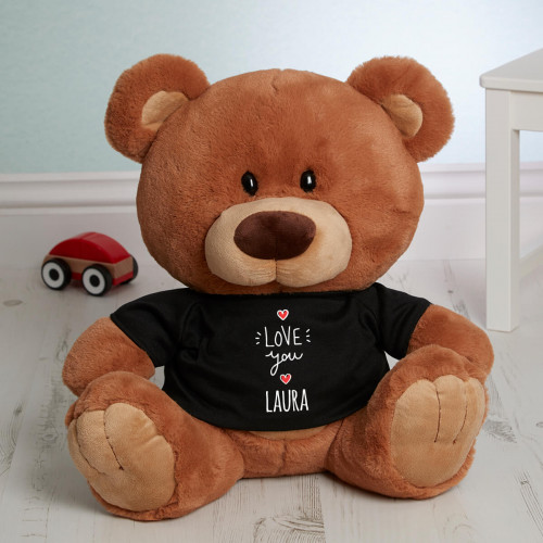 Personalised Love You Chocolate Teddy Bear