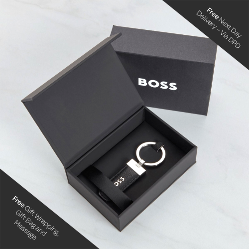 Hugo Boss Classic Keyring - Grained Black
