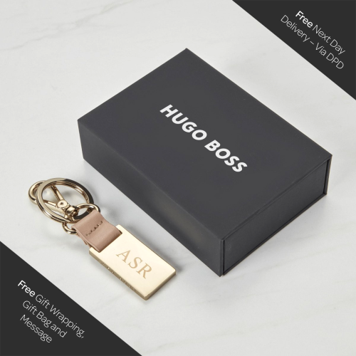 Hugo Boss Verse Keyring - Taupe