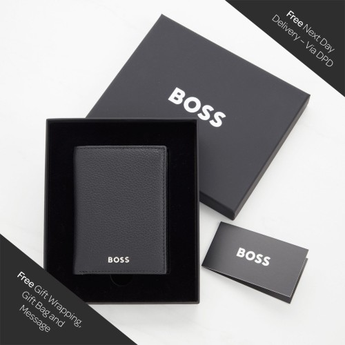 Hugo Boss Classic Grained Card Holder - Black