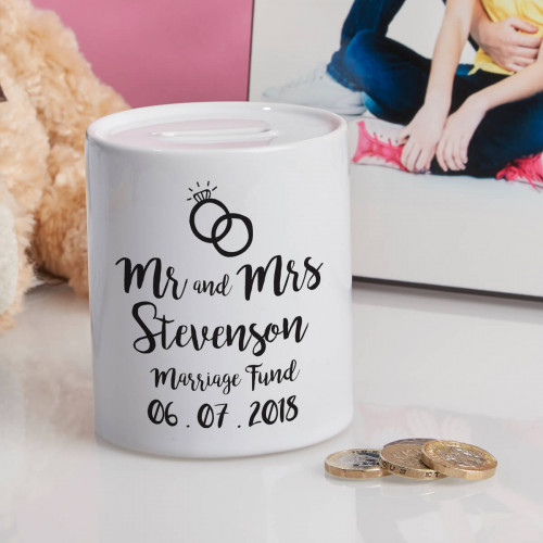 personalised marriage fund money box