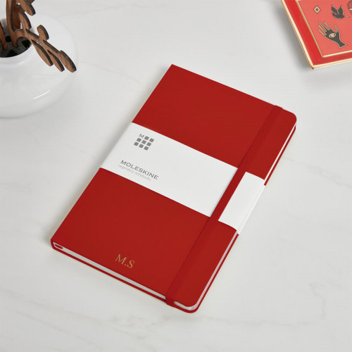 personalised Scarlet Red Moleskine Notebook