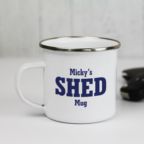 personalised Shed Camping Mug