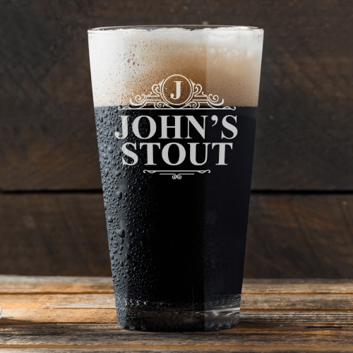 Name Stout Pint Glass