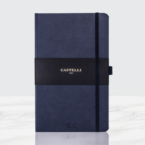 Personalised Navy Castelli notebook