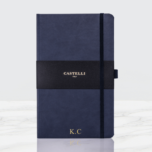 Personalised Navy Castelli notebook
