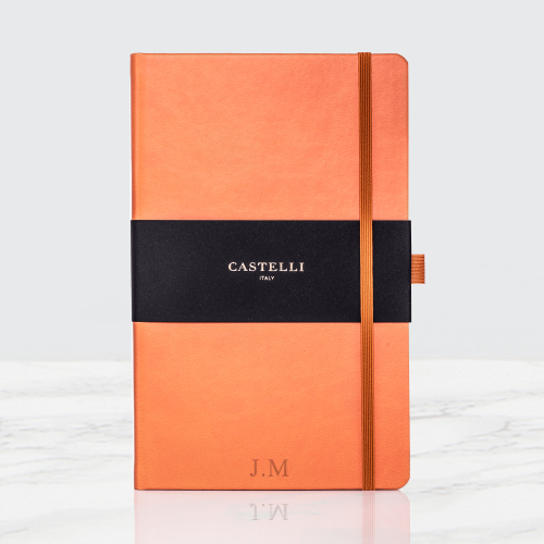 Personalised Orange Castelli Notebook