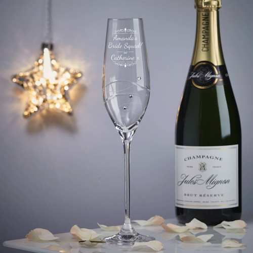 Personalised champagne flute