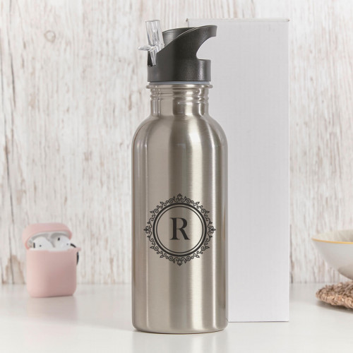 personalised Ornate Watter Bottle with Straw