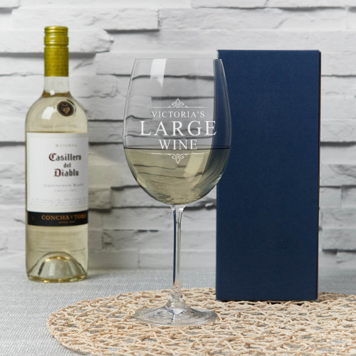 Personalised Ornate Giant Wine Glass