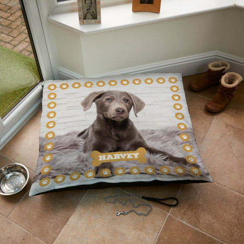 Personalised Paw Print Pet Bed