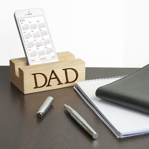 personalised wooden phone holder