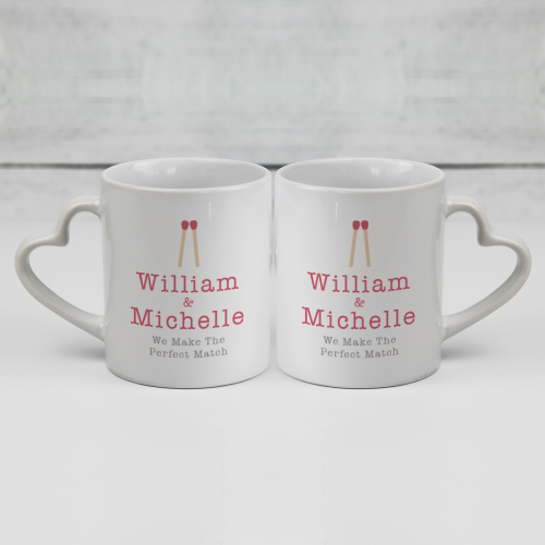 Perfect Match Heart Handle Mug