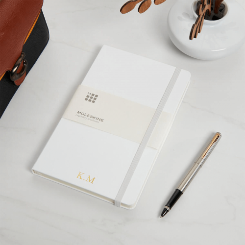 personalised white Moleskine Notebook