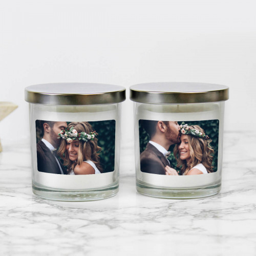 personalised Photo Candles Set