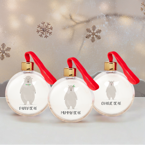 Polar Bear Family X3 Baubles