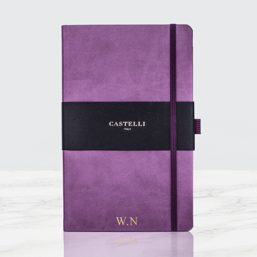 Personalised Purple Castelli Notebook