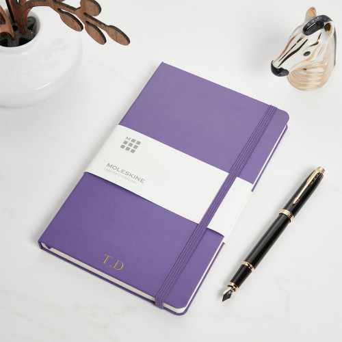 personalised Purple Moleskine Notebook