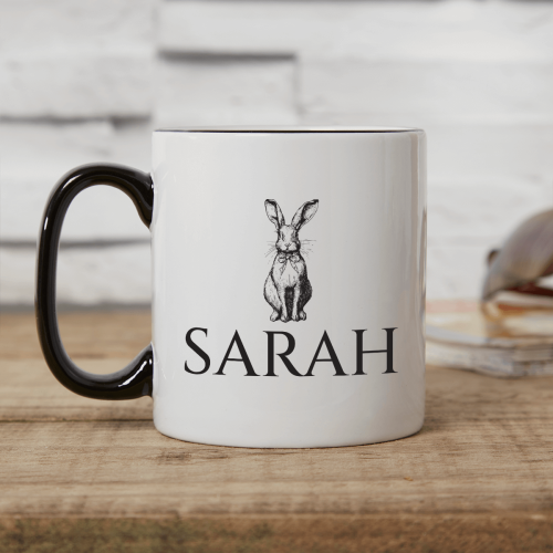 Rabbit Two Tone Mug Black