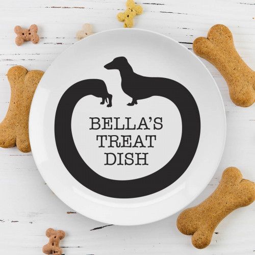 personalised sausage dog plate