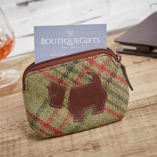 personalised Scottie Dog Applique Coin Purse