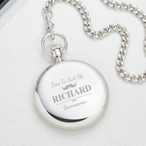 Personalised groomsman pocket watch