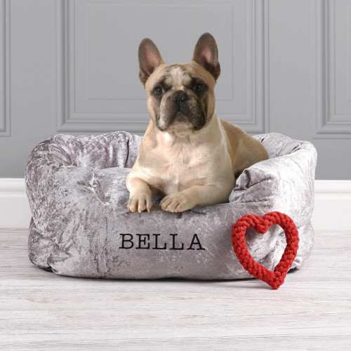 personalised velvet bed