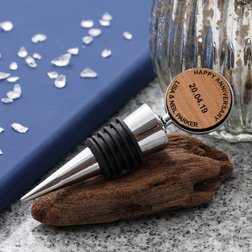 personalised Wooden Bottle Stopper