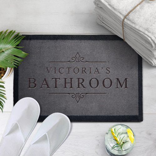 Ornate Bathroom Bath Mat (Personalised)