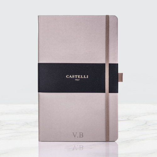 Personalised Taupe Castelli Notebook